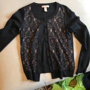 Black lace cardigan